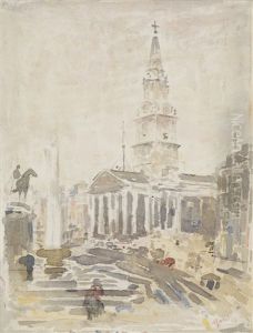 St. Martin-in-the-field, Trafalgar Square, London by John Marin
