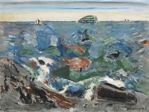 Maine Sea With Island by John Marin