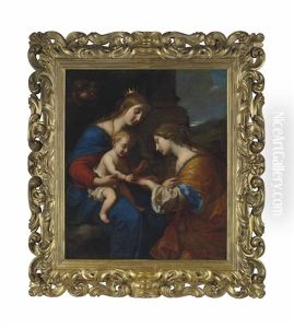 The Mystic Marriage Of Saint Catherine by Onorio Marinari