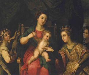 The Marriage Of Saint Catherine by Onorio Marinari