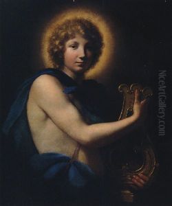 Apollo Holding A Lyre by Onorio Marinari