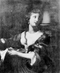 Salome Carrying The Head Of St. John The Baptist On A Salver by Onorio Marinari