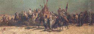 A Royal Procession In North Africa by Vincenzo Marinelli