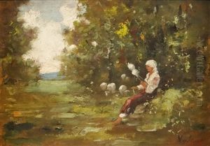 Woman Spinning by Ion Marinescu-Valsan
