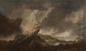Schiffe Auf Hoher See (pair) by Antonio Maria Marini