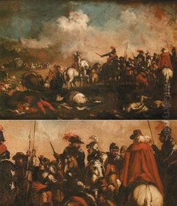 Scene De Bataille by Antonio Maria Marini
