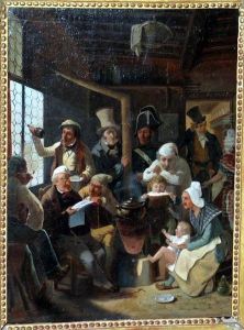 Scene De La Vie Familiale. by Adolphe Bernard
