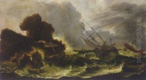 Shipping In A Storm Off The Coast Shipping In A Storm Off The Coast