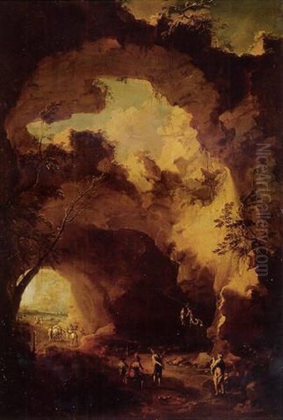 Landscape With A Rocky Arch And Figures - view 1