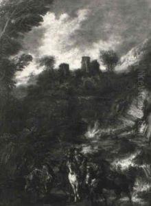 Paesaggio Con Cavalieri by Antonio Maria Marini