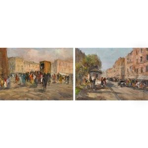 Neapolitanische Stadtansichten. Gegenstucke by Francesco di Marino