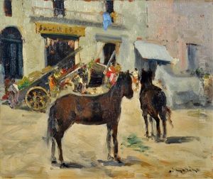 Due Cavalli In Citta by Francesco di Marino