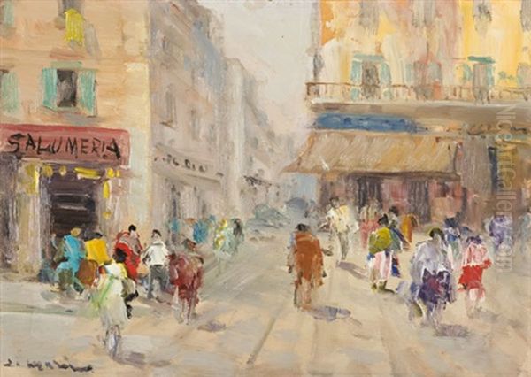 Strada Di Napoli Con Figure - view 1