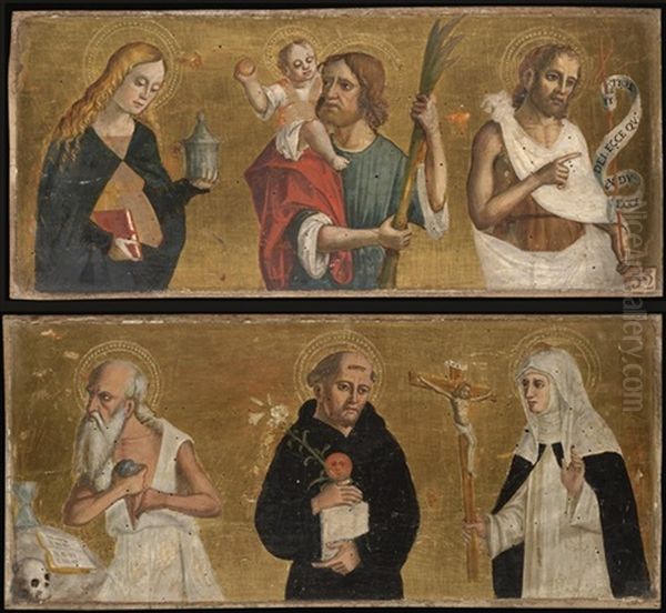 Saints Mary Magdalen, Christopher And John The Baptist (+ Another; 2 Works) - view 1