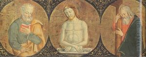 Cristo In Pieta Tra San Pietro E Sant'andrea by Antonio Marinoni
