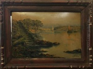 Bord De Riviere Au Calvaire, Au Clair De Lune