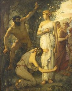 Ulysses Returning Home To Penelope And The Laestrygonians by Jean Alfred Marioton
