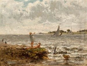 Bathing Children At A River Bathing Children At A River