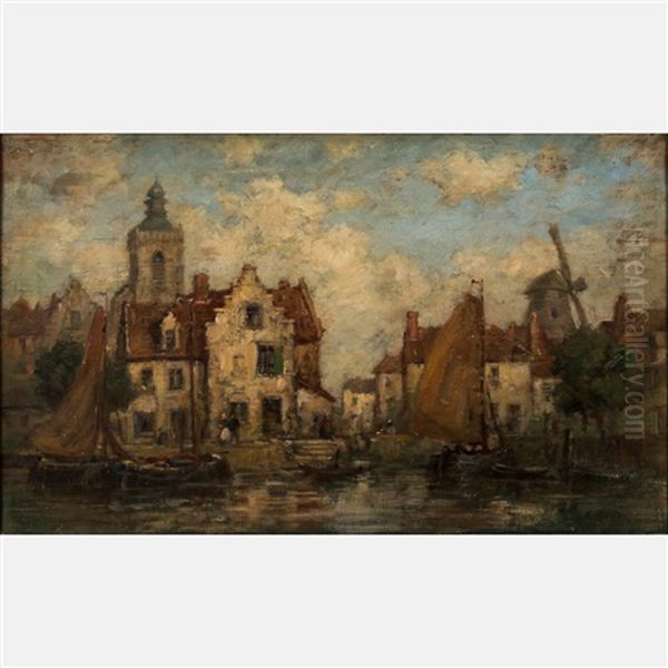Dutch Canal Scene - view 1