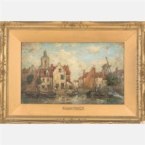 Dutch Canal Scene by Jacob Henricus Maris