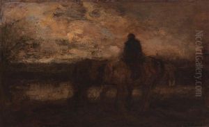 The End Of The Day by Jacob Henricus Maris