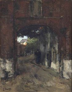 The Oosterpoort, Delft by Jacob Henricus Maris
