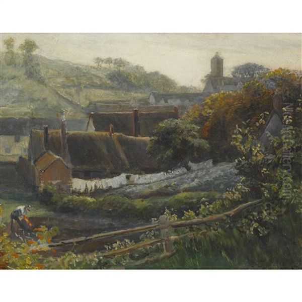 Sommerliche Landschaft Mit Einem Dorf - view 1