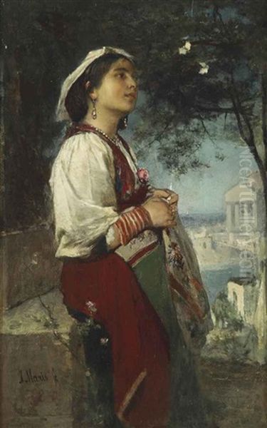 A Young Italian Beauty With Butterflies - view 1