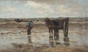 Gathering Seaweed by Jacob Henricus Maris