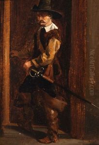 Man In 17th Century Costume By A Chair (+ Another; 2 Works) Man In 17th Century Costume By A Chair (+ Another; 2 Works)