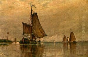 Schiffe Am Meer by Jacob Henricus Maris