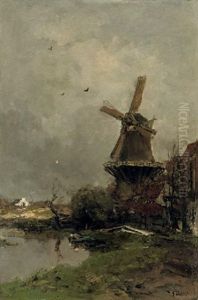 Mill - Molen by Jacob Henricus Maris