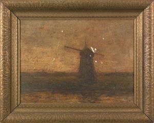 Landscape With Windmill by Jacob Henricus Maris