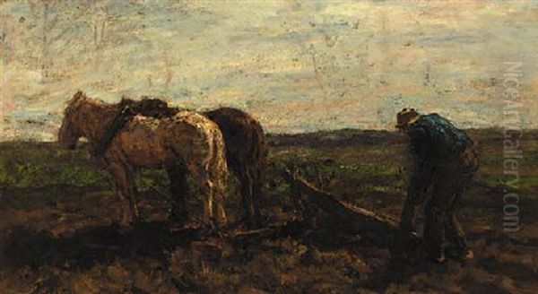 A Farmer Ploughing - view 1