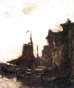 Aangemerde Boten In Den Haven Van Dordrecht by Jacob Henricus Maris