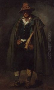 A Bagpipe Player From Tyrol by Jacob Henricus Maris