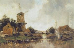 Windmill Near A Canal Windmill Near A Canal