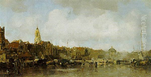 A View Of A Dutch Town On The Waterfront - view 1