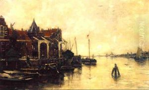 A View Of The "scheierstoren," Amsterdam by Jacob Henricus Maris