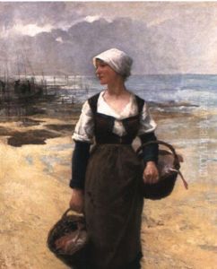 On The Beach by Jacob Henricus Maris
