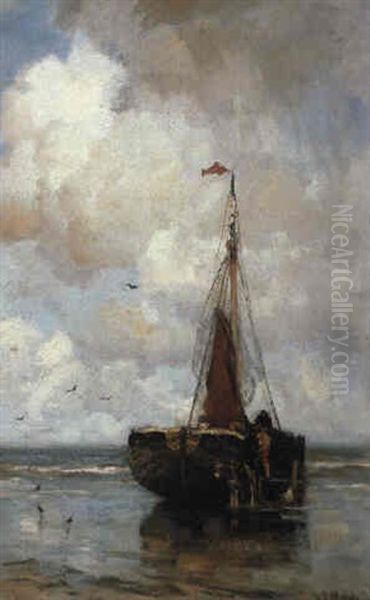 A Beached Bomschuit At Scheveningen - view 1