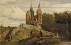 De Oude Stadspoort Van Delft: The Old Citygate, Delft by Matthijs Maris