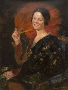 A Show Girl With A Red Fan