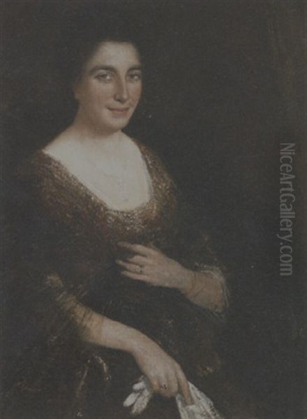 Portrait Of A Woman Wearing A Necklace - view 1