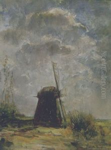 Polderlandschap Met Molen