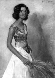 A Beauty In A White Evening Gown
