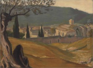 Paysage Pres De Villeneuve-les-avignon by Emile Bernard