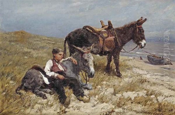 A Donkeyrider Resting In The Dunes, Scheveningen - view 1