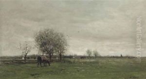 Cows In A Dutch Polder Landscape by Willem Maris