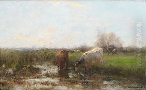 Cattle By Stream by Willem Maris